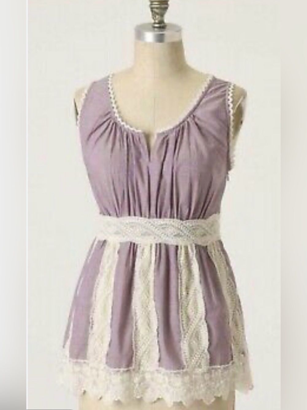Anthropologie Lithe babydoll blouse Lace and Crochet Size Medium